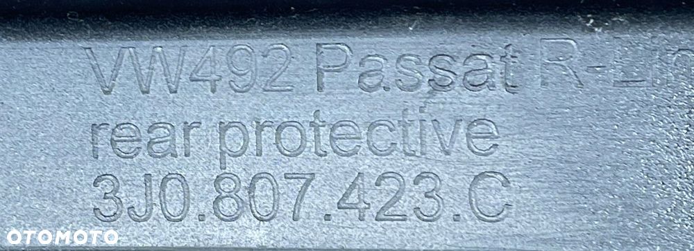 VW PASSAT B9 R-LINE SEDAN SPOILER LISTWA KRATKA ZDERZAKA TYŁ 3J0807423C - 12