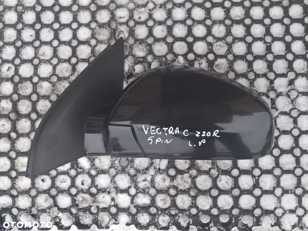 Opel Vectra C Signum Lusterko Lewe elektryczne kierowcy kolor Z20R czarne 5PIN EU - 2