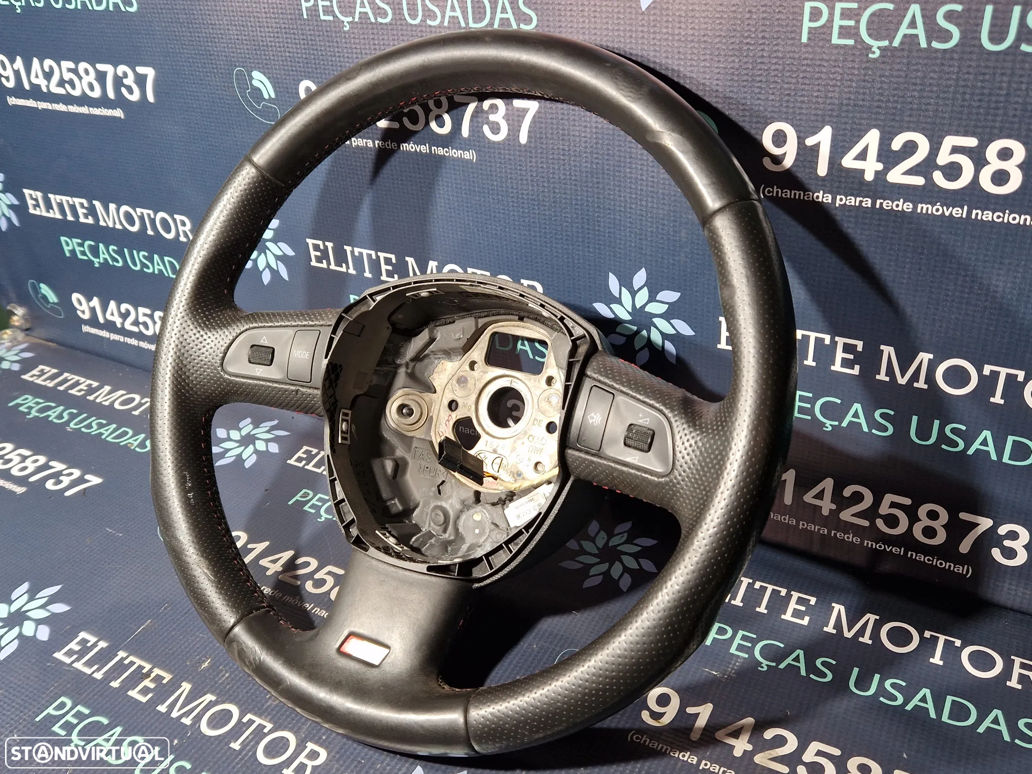 Volante usado multifunções em pele AUDI A6 C6 S-LINE - 2