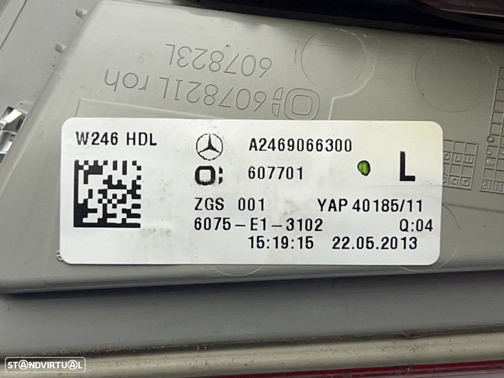 Farolim da mala Esq MERCEDES-BENZ B-CLASS (W246, W242) REF. A2469066300 - 4