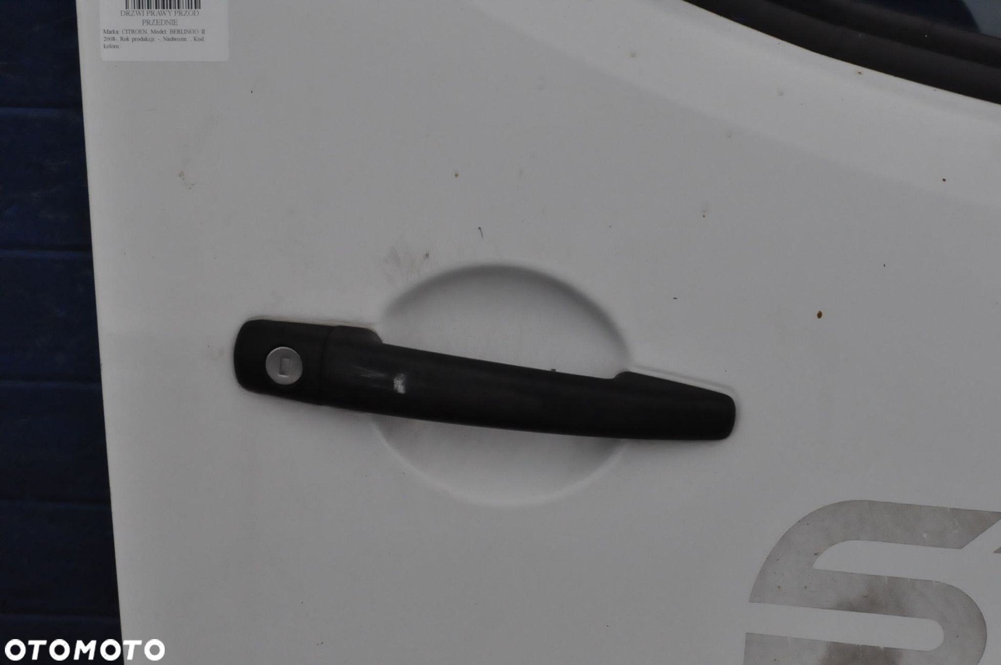 CITROEN BERLINGO II DRZWI PRAWY PRZÓD PRZEDNIE - 8