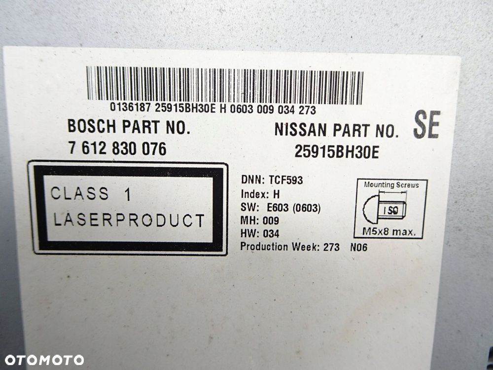 radio cd nissan qashqai j10 10-13r. 7612830076 - 9