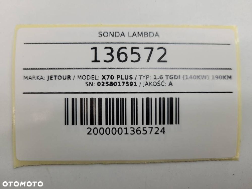 SONDA LAMBDA 1.6 TGDI JETOUR X70 PLUS 0258017591 2025 - 8