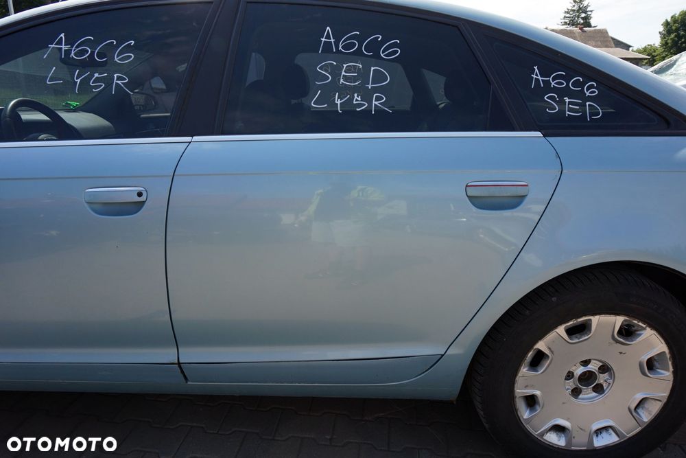 DRZWI TYLNE LEWE A6 C6 SEDAN LY5R  NIEBIESKI AUDI 2004-2008 - 3