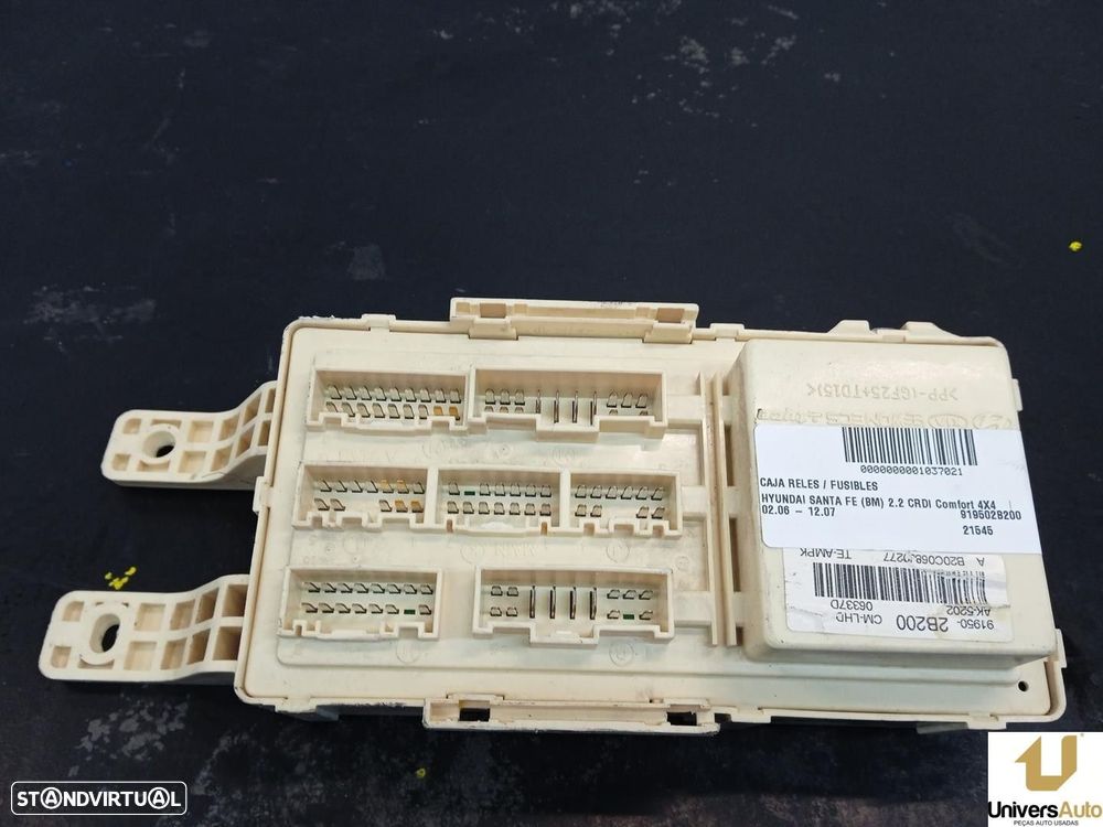 CAIXA RELÉS / FUSÍVEIS HYUNDAI SANTA FÉ II 2006 -919502B200 - 3