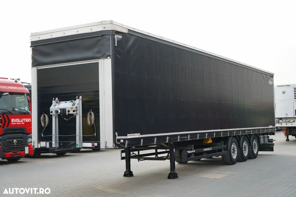 Schwarzmuller CORTINĂ / STANDARD / ACOPERIȘ RIDICAT / AXĂ RIDICATĂ / SAF - 1