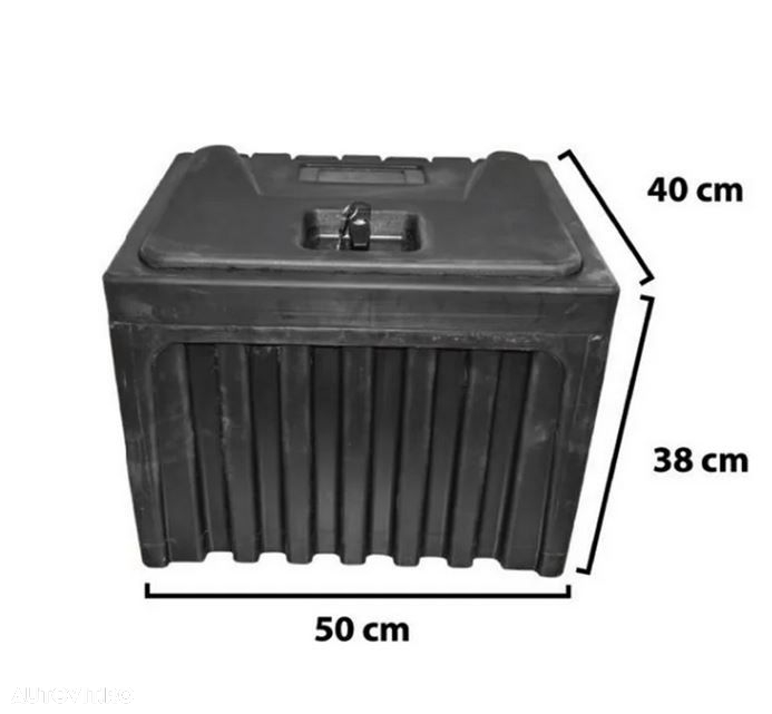 Lada pentru scule fara suport, din plastic negru 380x400x500 mm - 3