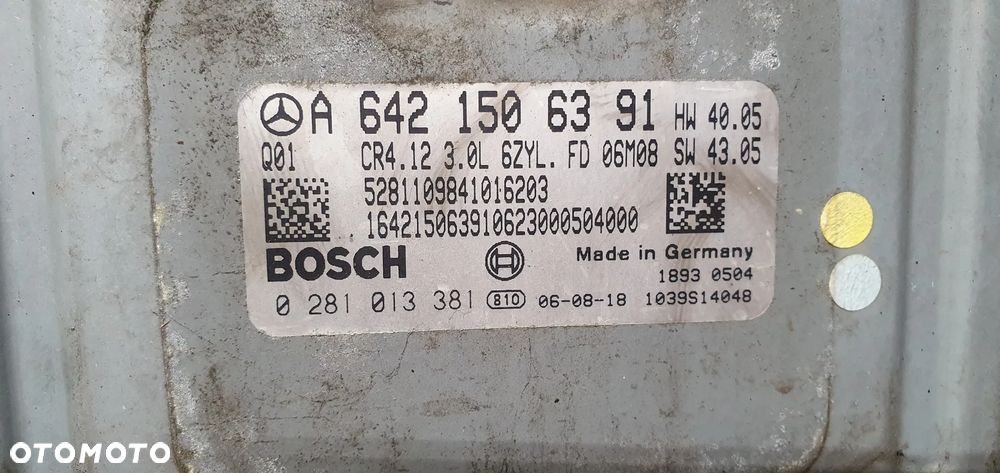 Komputer sterownik silnika Mercedes ML W164 3.0 CDI A6421506391 - 5