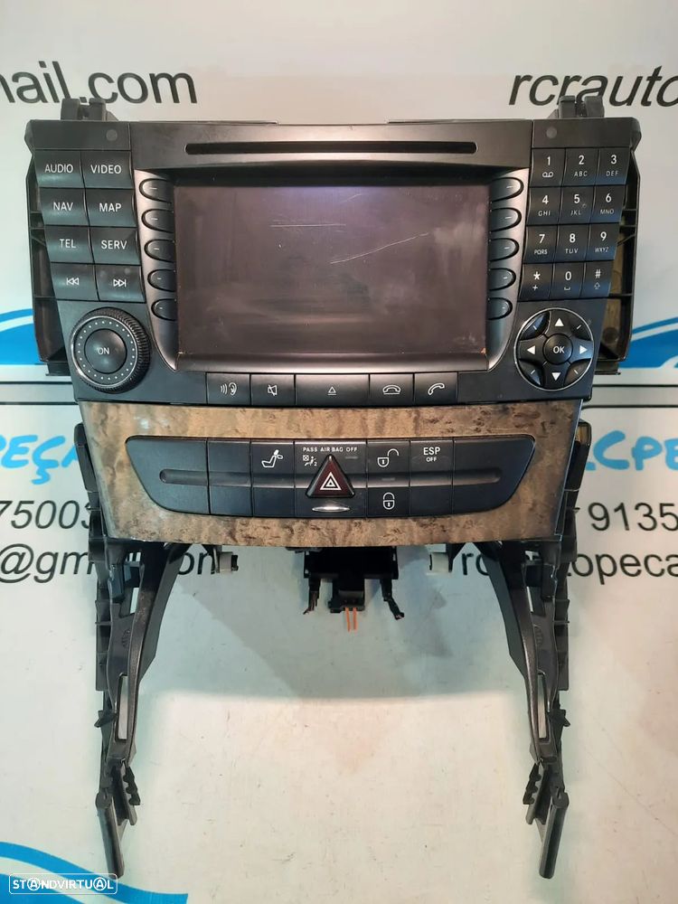 RADIO AUTORADIO LEITOR CD GPS MERCEDES BENZ CLASS CLS C219 W219 A2118203297 2118203297 70230153843843 0153843843 CLASS E W211 DISPLAY COMANDOS COMUTADOR PAINEL CONTROLO COMUNICAÇÃO - 5