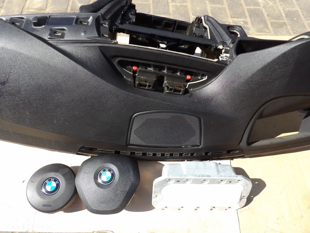 BMW - F30* - DESKA ROZDZIELCZA - KONSOLA - POD HEADUP - PODUSZKI AIRBAG - NAPINACZE - KOMPLET - 9228278 - 3