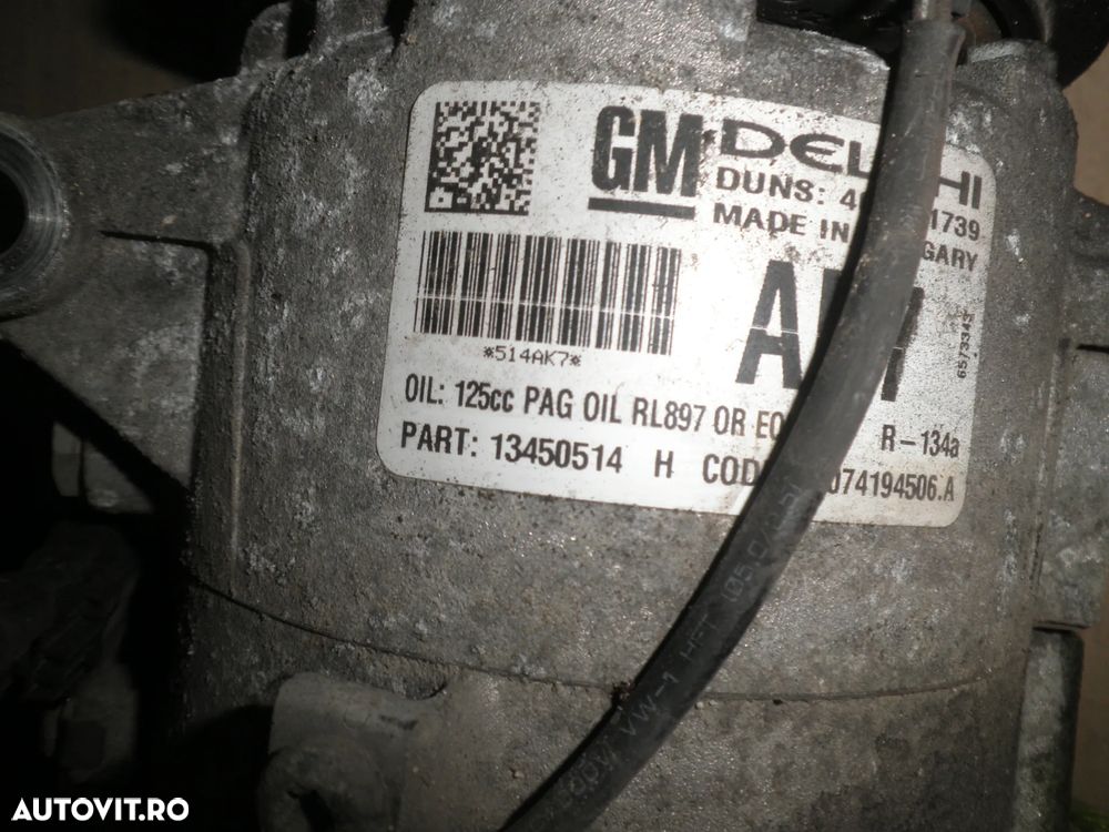 Compresor AC Opel Zafira C , Insignia, Astra J, 2.0 CDTI 13450514 - 3