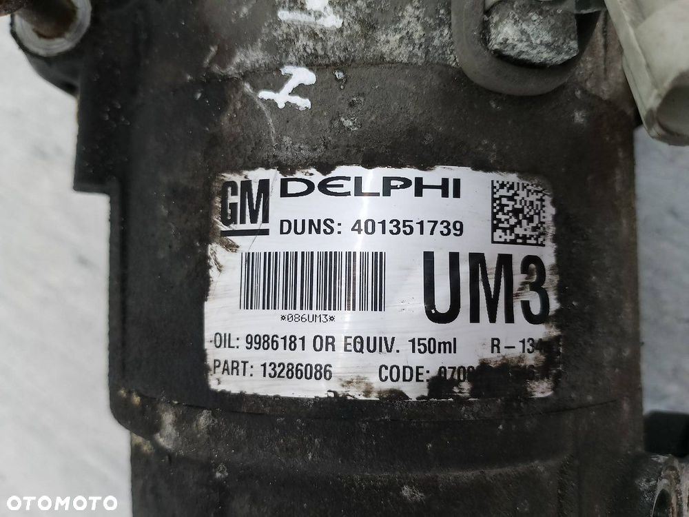 POMPA, SPRĘŻARKA KLIMATYZACJI OPEL ASTRA H 13286086 401351739  9986181 - 8