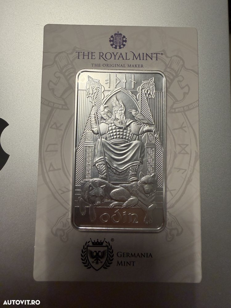 Lingou AG Argint 10 Oz Uncie Odin 999.9 Fine Silver – Germania Mint & The Royal Mint 311 Grame - 1