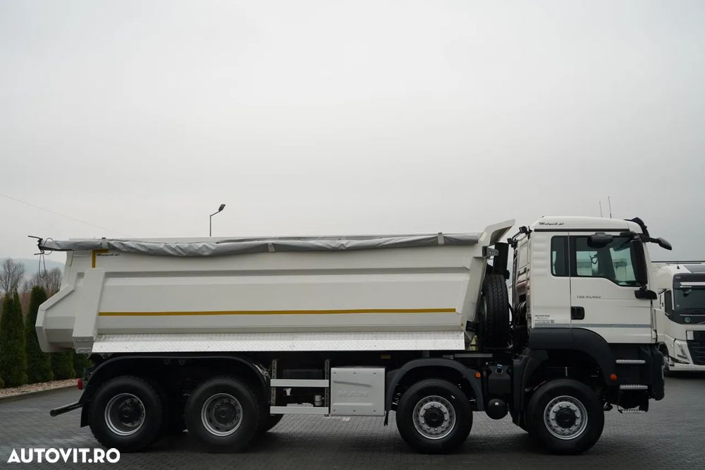 MAN TGS 41.460 / 8X6 / BASCULATOR SPATE / MANUAL / KH-KIPPER / NAVI / ANVELOPE 100% - 11