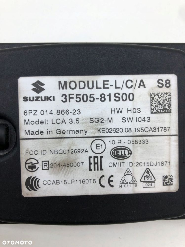 SUZUKI SWIFT SPORT MK8 CZUJNIK MARTWEGO POLA ASYSTENT RUCHU 3F505-81S00 - 3