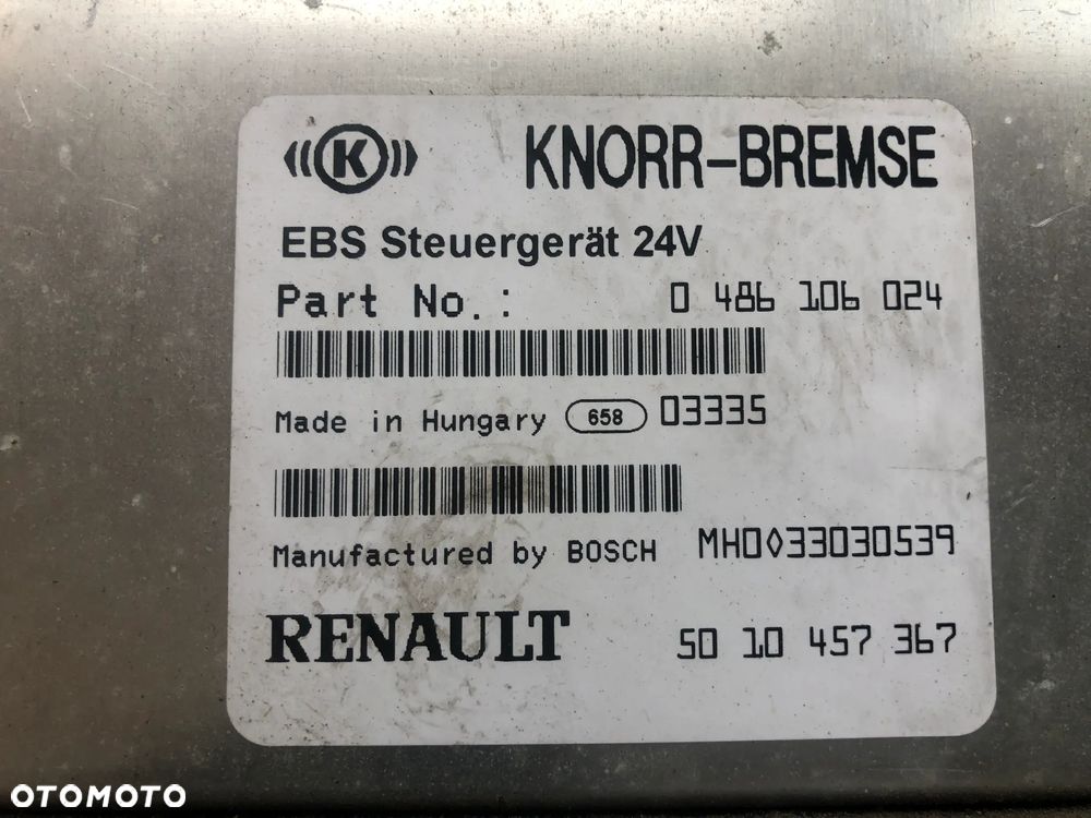 STEROWNIK MODUŁ EBS RENAULT MAGNUM E TECH MACK RENAULT PREMIUM 0486106024 5010457367 - 2