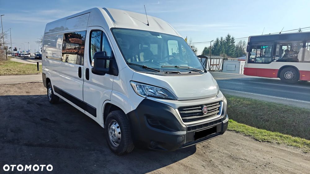 Fiat Ducato  Brygadówka 7 osób L3H2 klimatyzacja nawigacja ledy hak kamera cofania DOKA - 1