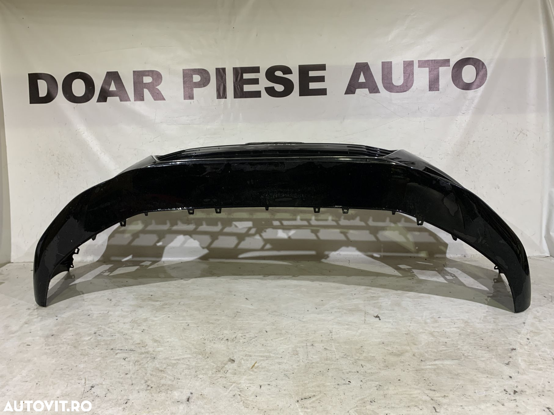Bara fata Audi A4, B9, facelift, 2020, 2021, 2022, 2023, 2024, cod origine OE 8W0807437AH, cu gauri pentru senzori de parcare. Grila are o dunga pe crom. - 6