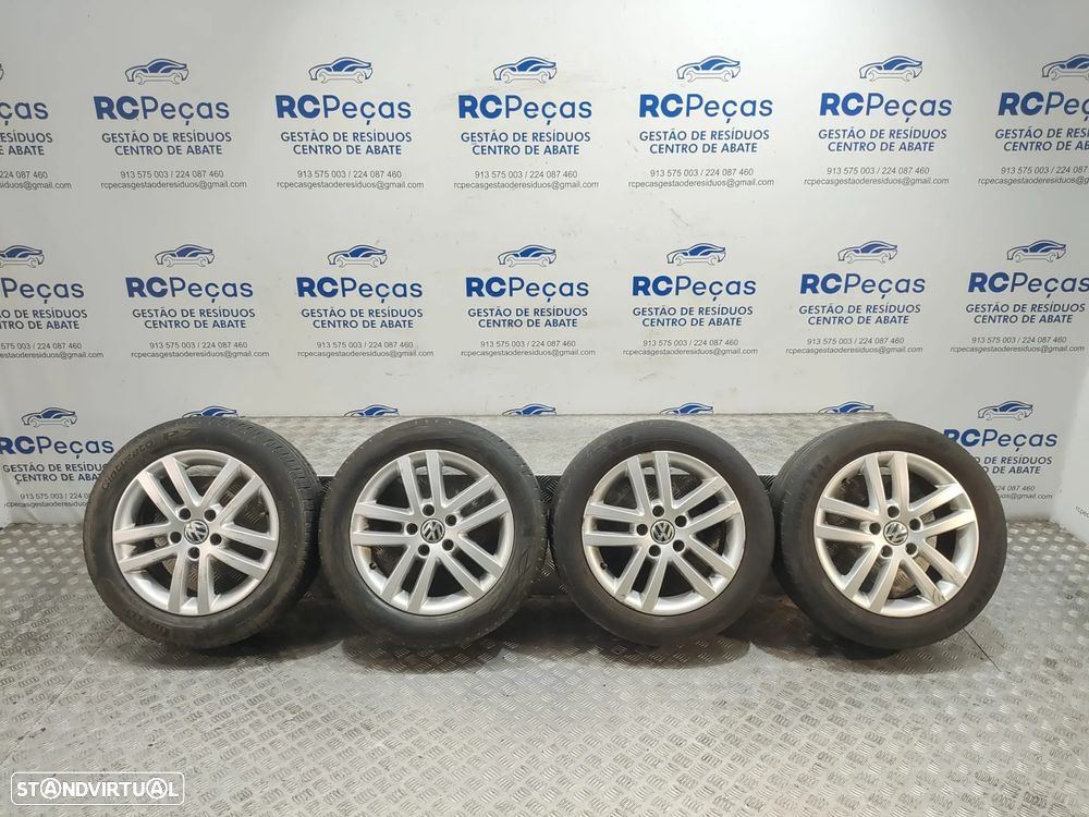Conjunto de jantes 17 Cleveland Borbet Volkswagen Touran 1T3 2° Facelift 2010 a 2015 6,5J ET50 5x112 Original - 21