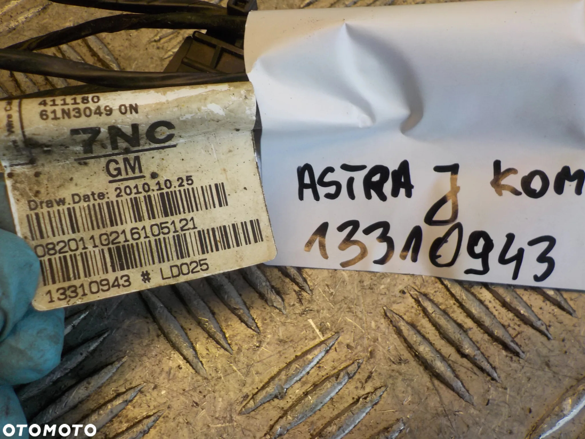 OPEL ASTRA J WIĄZKA DO CZUJNIKÓW PARKOWANIA PDC PARKTRONIC 13310943 - 2
