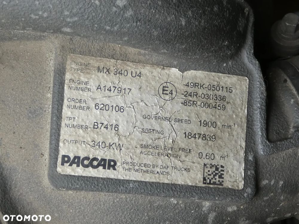 Mx340 u4 kompletny silnik paccar Daf xf 105.460 euro 5 2005-2013 - 4
