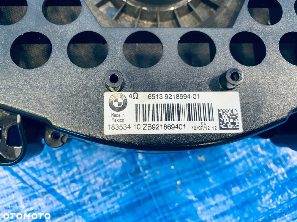 KOMPLET GŁOŚNIKÓW GŁOŚNIK NISKOTONOWY GŁOŚNIKI NAGŁOŚNIENIE SUBWOOFER LEWY PRAWY BMW X5 E70 X6 E71 LIFT LCI ; 9218694 ORYGINAŁ - 7