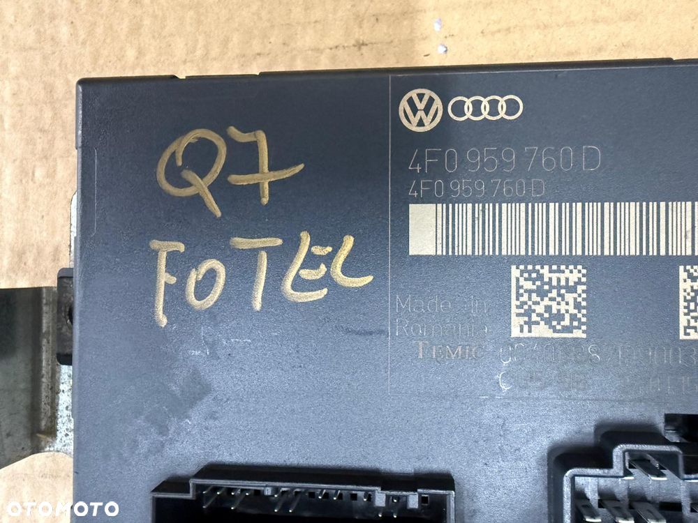 AUDI Q7 4L LIFT 10-15 MODUŁ STEROWNIK PAMIĘCI FOTELA 4F0959760D - 2