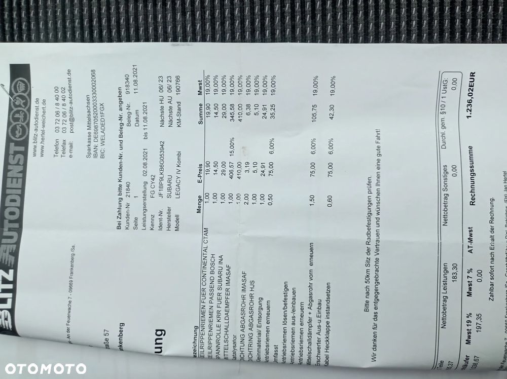 UWAGA ! 2007 SUBARU OUTBACK NOWY MODEL 2,5BENZ 165PS B4 MANUAL 4WD WLAS PL - 23