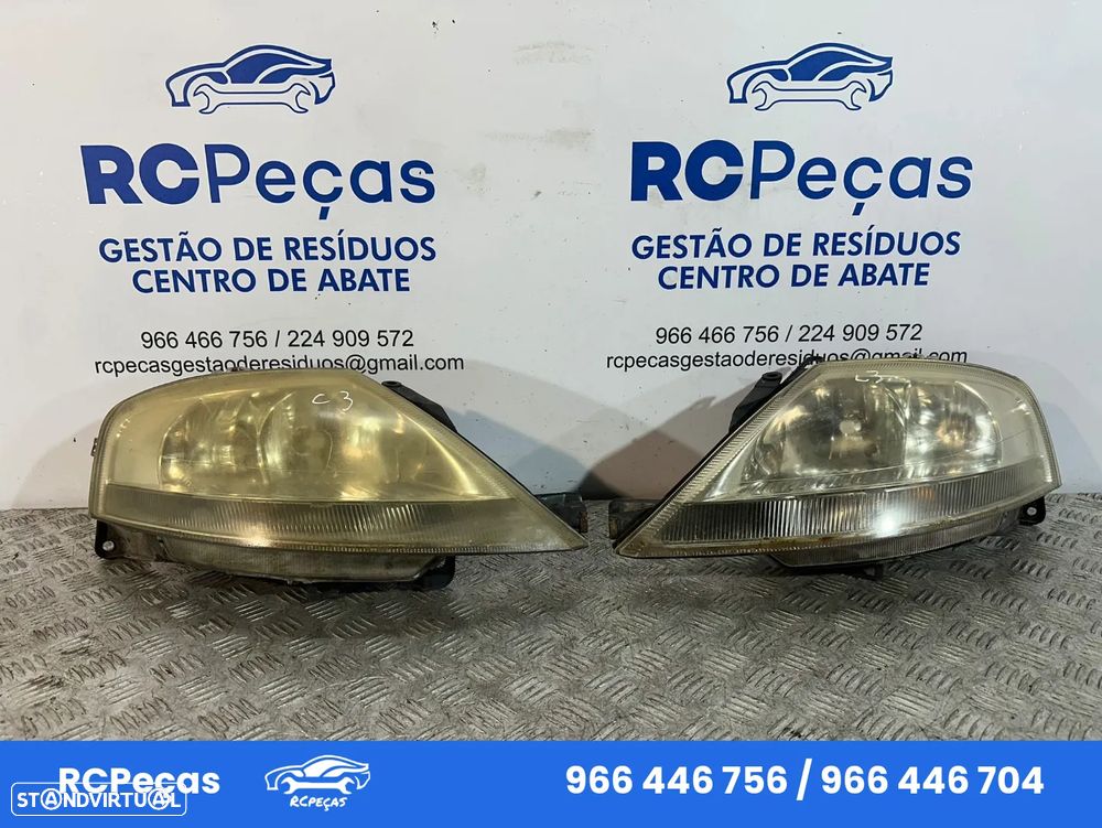 .Oticas Farol Frente Frontal Esquerda Direita Original Citroen C3 9647214480 9647214380