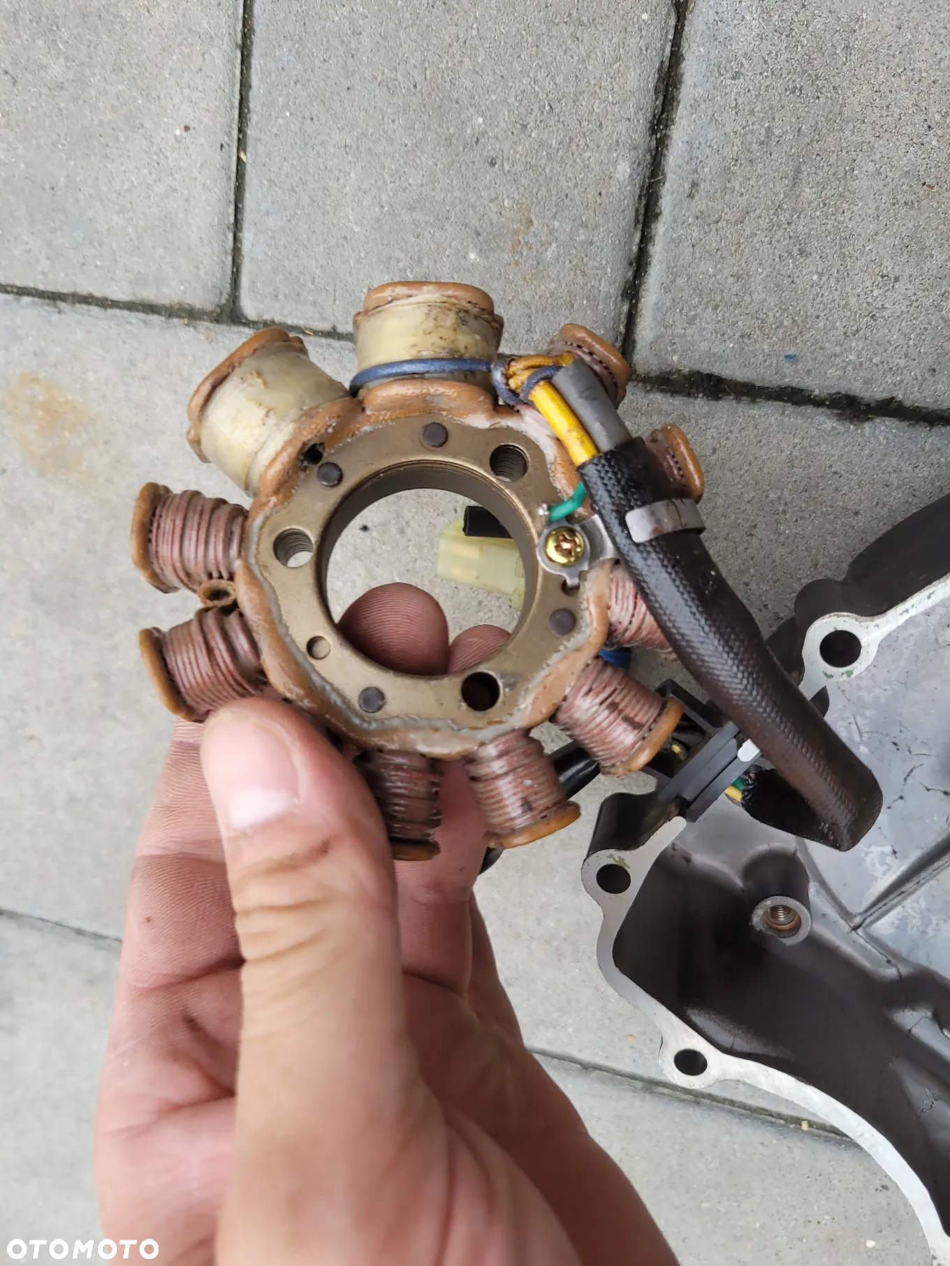 Dekiel, pokrywa silnika, stojan, stator, uzwojenie Honda NSR 125 - 11