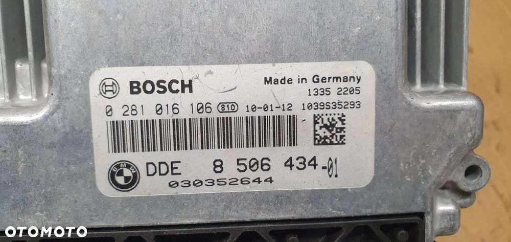 Komputer sterownik silnika BMW 3 E90 2.0D 8506434 0281016106 - 4