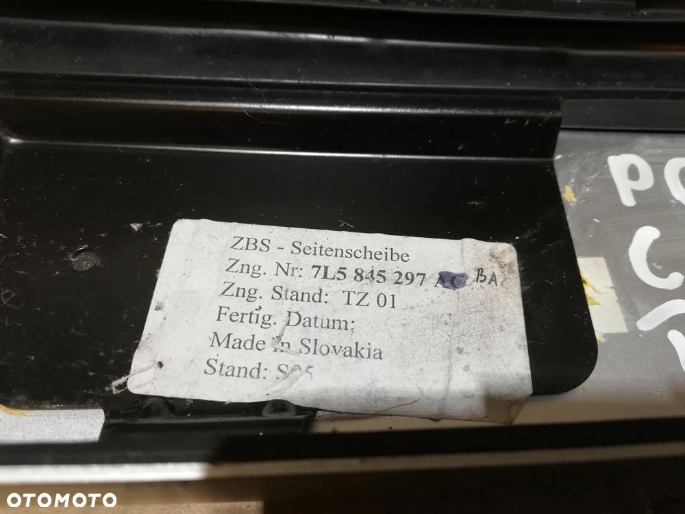 SZYBA KAROSERYJNA LEWY TYŁ PORSCHE CAYENNE 5845297AF - 5