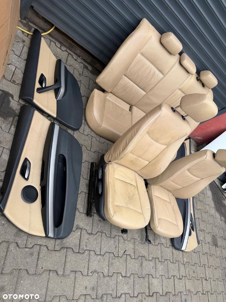 BMW E90 FOTELE KANAPA BOCZKI KOMPLET UK skóra - 3