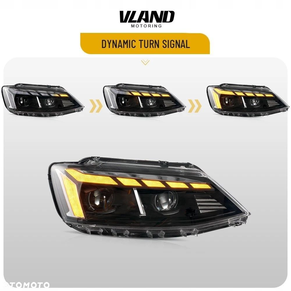 Reflektory Lampy kpl Vland Full Bi Led Tuning VW Jetta VI 5c 6 2010-2018 - 10