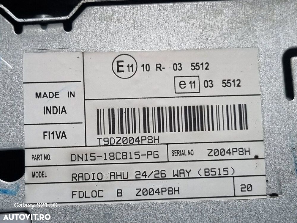 Cd player Ford EcoSport II 2013 - 2017 (1433) Dn1518c815pg - 3