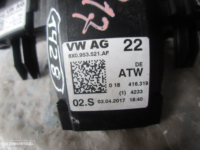 Comutador 8X0953521AF 8X0953502B AUDI A1 SPORTBACK 8X FASE 2  2017 1.6TDI 115CV 5P PRETO ESCOVAS, LUZES, PISCAS E CONTROLO DE VELOCIDADE - 4