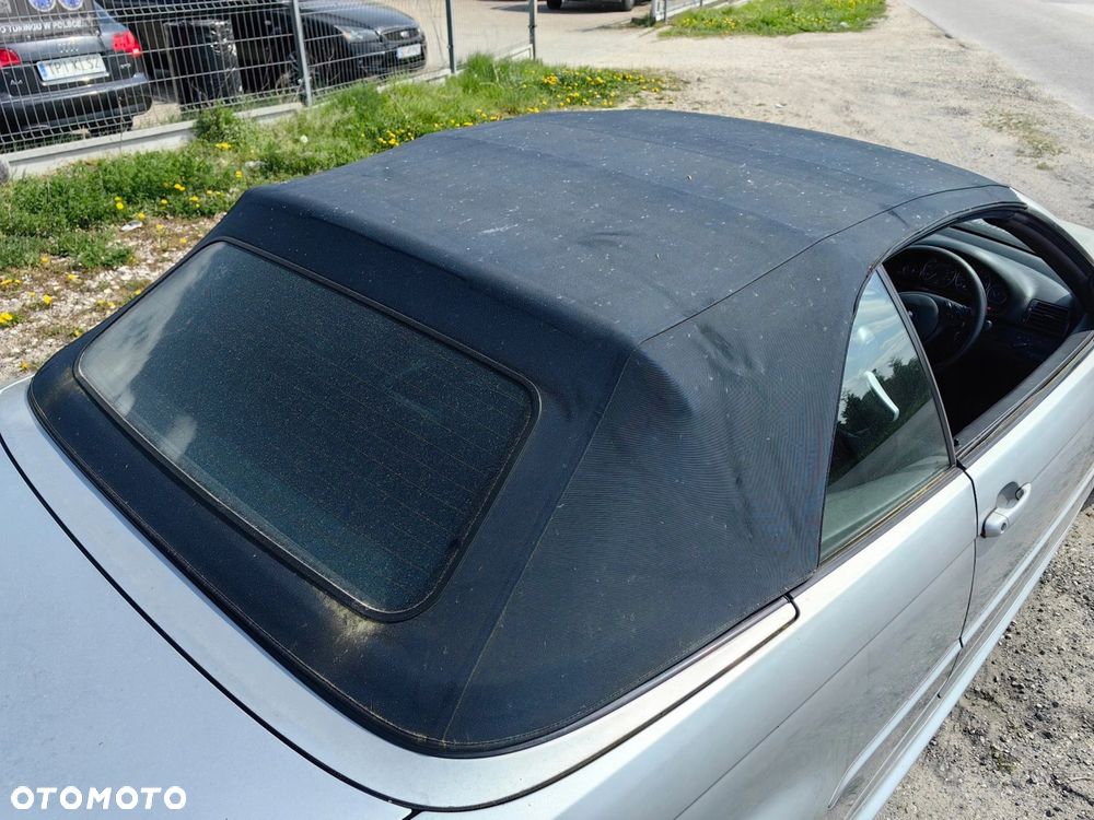 Dach BMW e46 cabrio czarny kompletny stelaż poszycie szyba w aucie test - 1