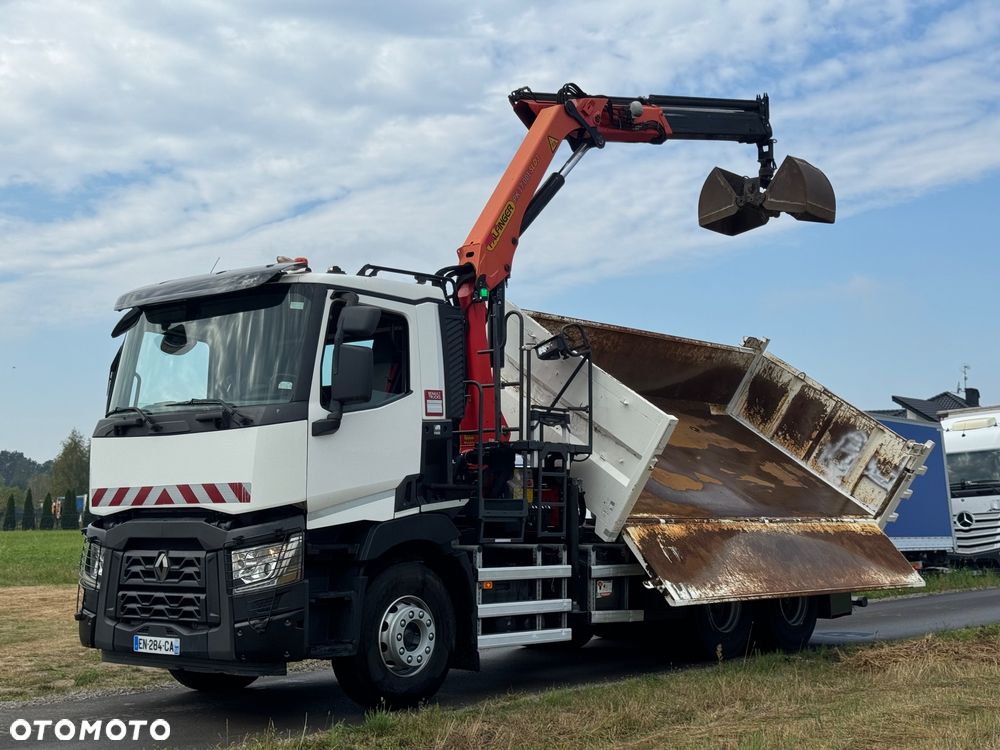 Renault RENAULT C 380 / 6x4 / WYWROTKA + HDS PALFINGER 17.001 / HYDROBURTA / EURO 6 / STEROWANIE RADIOWE - 3