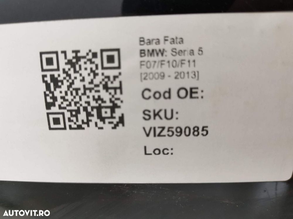 Bara Fata BMW Seria 5 F07/F10/F11 2009 2010 2011 2012 2013 Originala I - 8