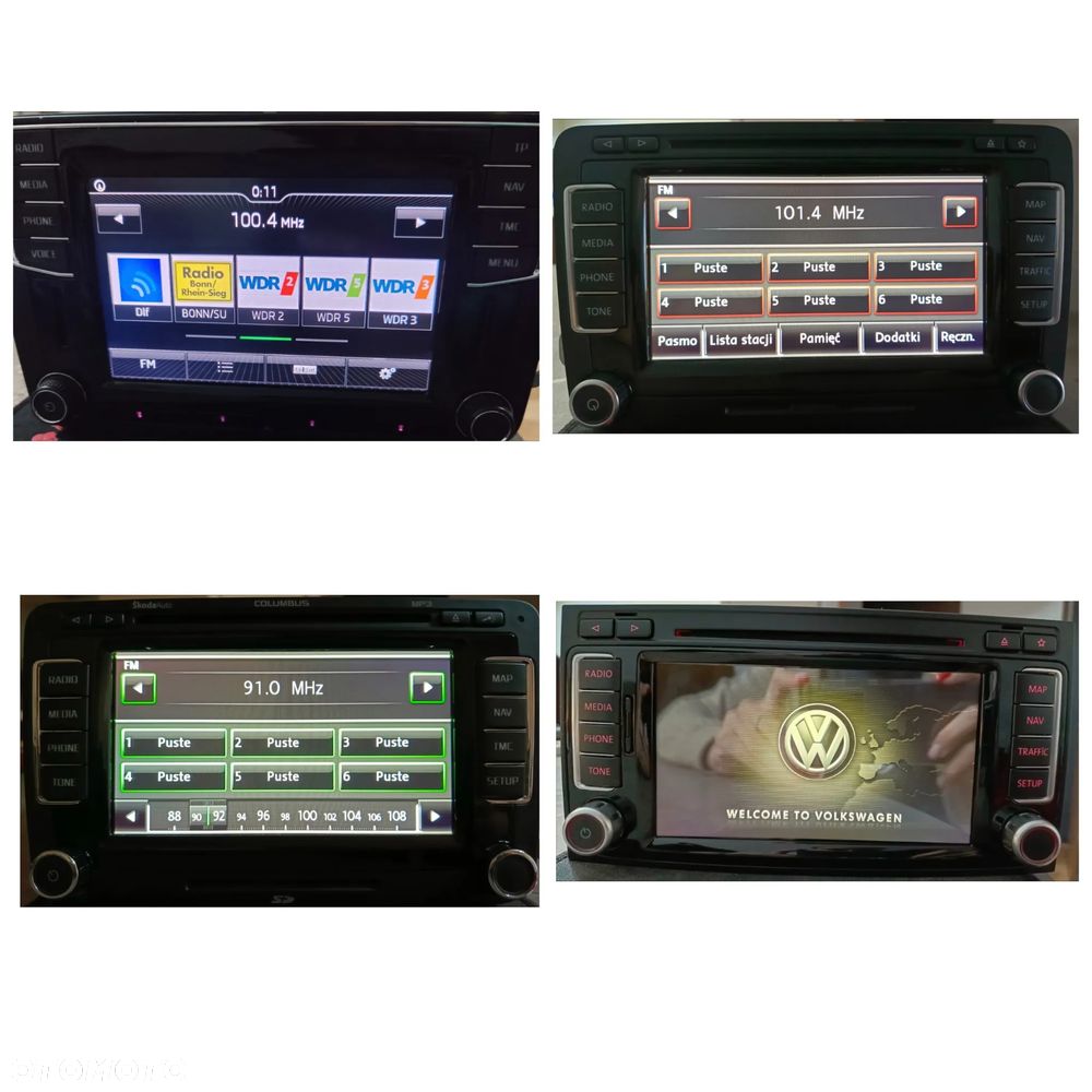 VW SKODA-14 WERSIJ RADIOWYCH Nawigacja RNS 510  Polskie menu z mapami 8557+POI+KOD - 1