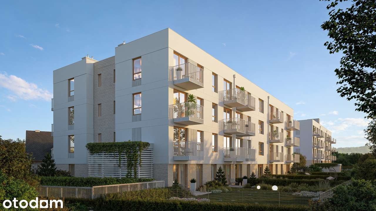 2 pokoje z ogrodem 64 m² - osiedle Zaczarowana w Rotmance