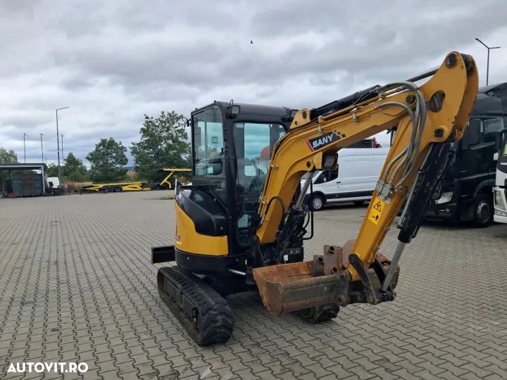 Sany sy26u miniexcavator cu doua cupe si lama tip buldozer - 2