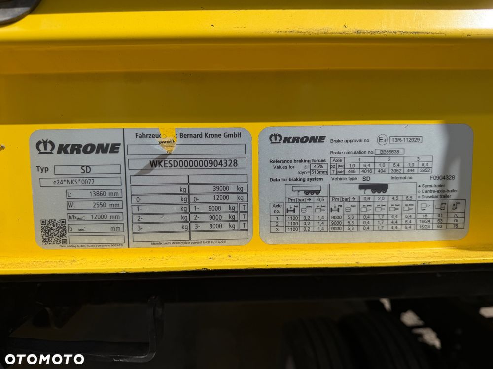 Krone SD // FIRANKA // OSIE PODNOSZONE - 9