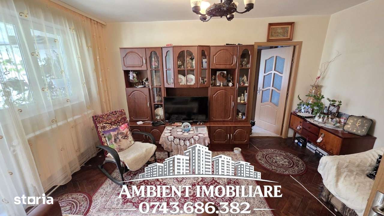 Apartament cu 2 camere, ETAJ 3, mobilat și utilat, VASLUI - zona NORD — fotografia 1
