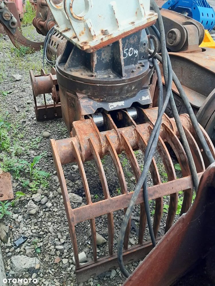Kinshofer D15 na 2 siłownikach, chwytak hydrauliczny obrotowy sortujący wyburzeniowy kleszcze, waga 650kg. - 4
