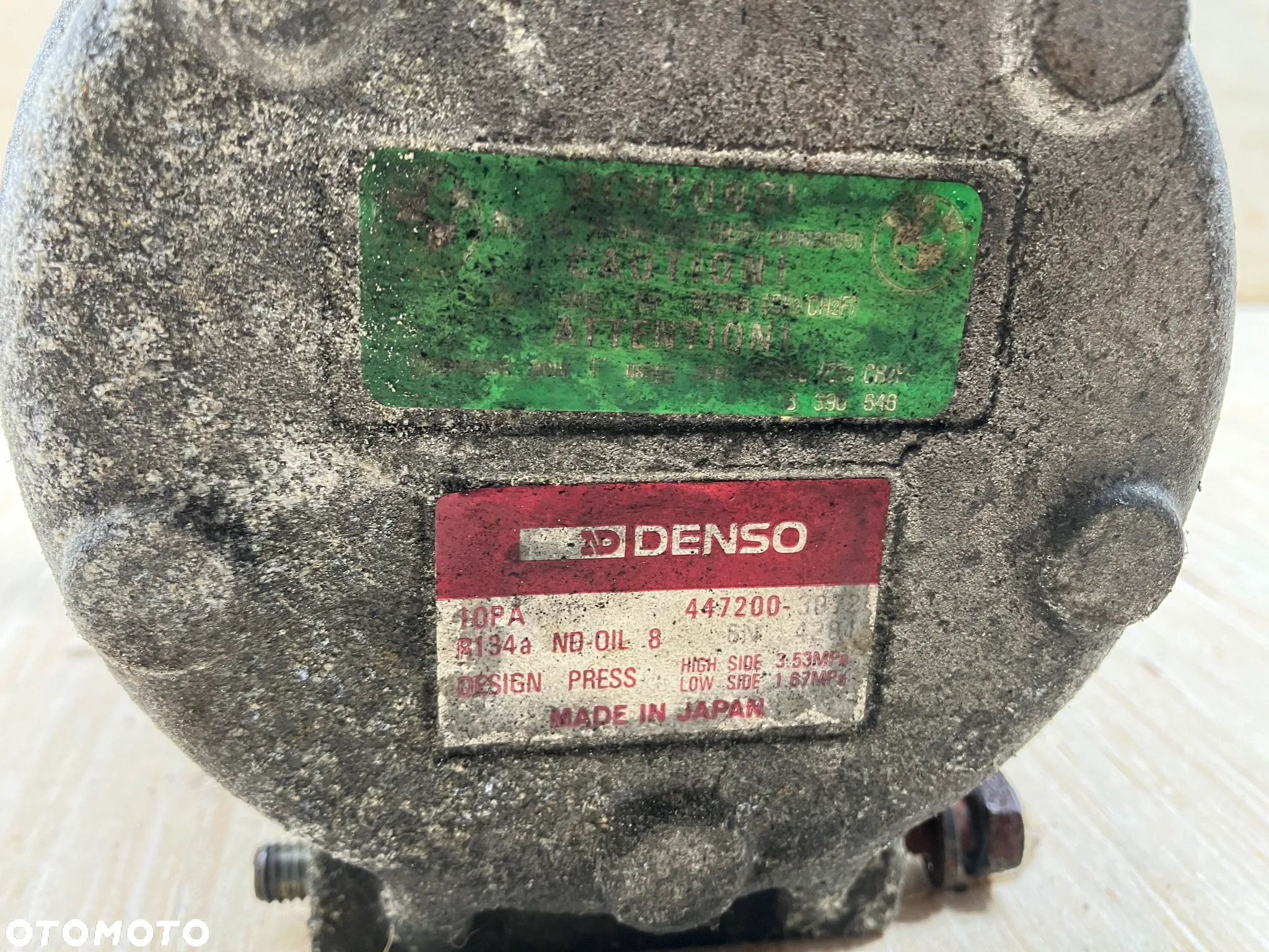 SPRĘŻARKA KLIMATYZACJI BMW E31 E32 E34 E38 V8 M60 B30 B40 KOMPRESOR KLIMY 447200 DENSO - 10