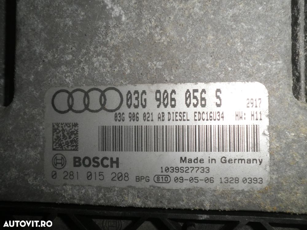 ECU / calculator motor Audi A3 8P 1.9 TDI 03G906056S 0281015208 - 3