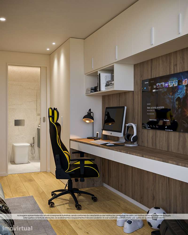 T2 Novo Penúltimo Piso c/ 2 Lugares de Garagem em Arcozelo - Grande imagem: 4/43