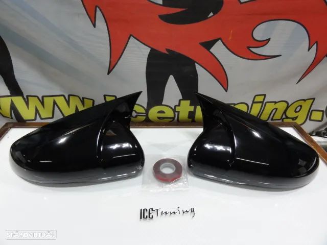 Capas / carcaça de espelhos preto brilhante VW Golf 7, 7.5 2012-2020, Touran 2016-2021 M4 look - 1