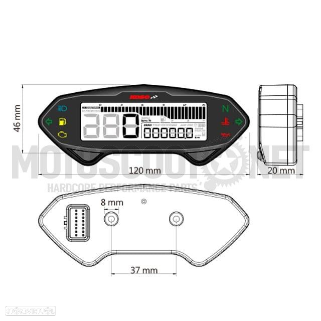 velocimetro koso db-01rn - 3